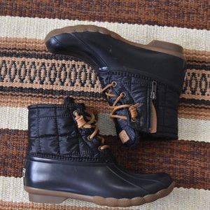 Women’s Saltwater Shiny Quilted Duck Boot